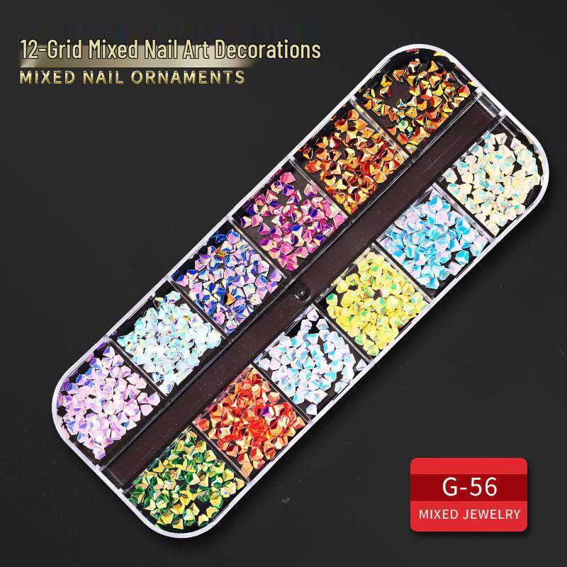 60 Nail Art Accessories: Rhinestones, Pearls, Rivets & Alloy Designs