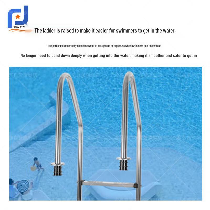 Surface Mount 304 Stainless Steel Swimming Pool Ladder
