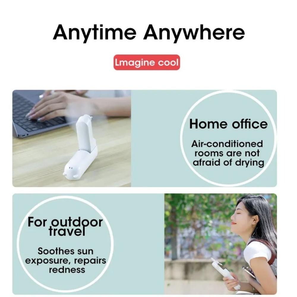 Portable Mini Handheld Cute Fan Small Pocket Fan USB Rechargeable Battery Fan Folding Cooling Hand Fan Low-Noise Electric Fan