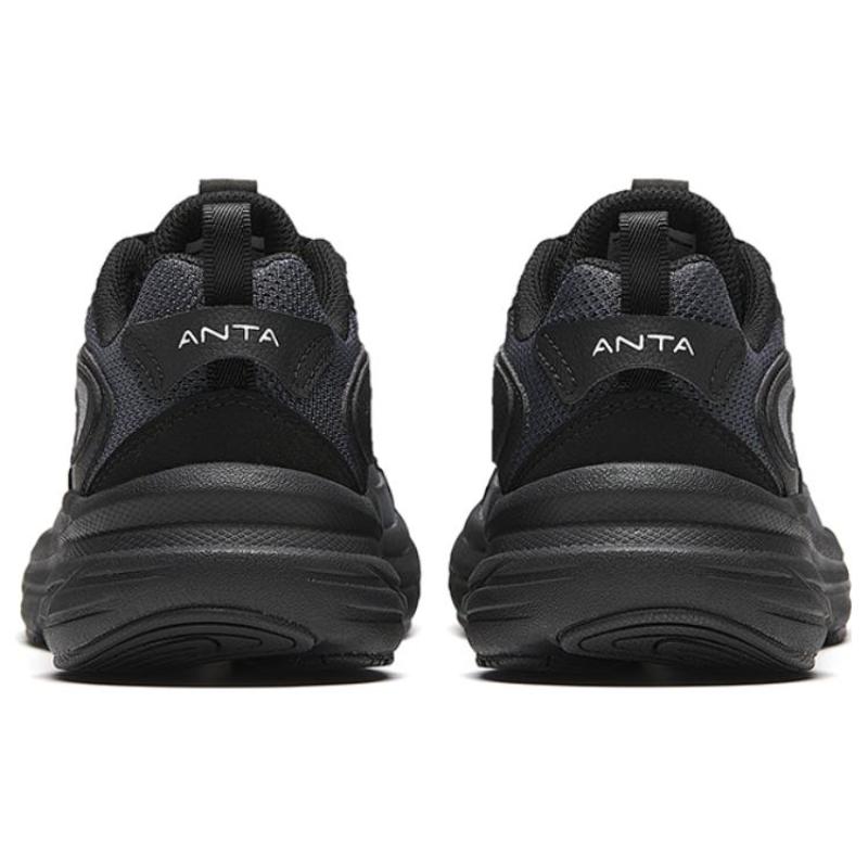 Anta AT956 Cushioning Anti-Slip And Wear-Resistant Low-Top Retro Running Shoes Women's Black Sneakers 922345599-4