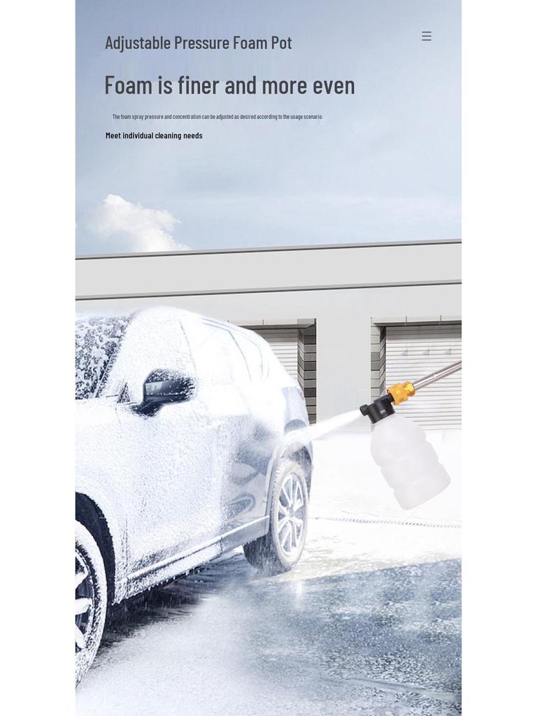 Rechargeable Portable High-Pressure Car Wash Gun with Lithium Battery