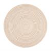 6PCS Braided Round Place Mats Kitchen Dining Table Runner Heat Insulation Non-Slip Washable Placemats Christmas Table Mats Home Decoration Pad Coaster