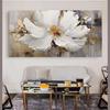 Moderní bílé květiny plakáty a tisky zlaté listy nástěnné umění květinové plátno malba pro obývací pokoj bez rámu