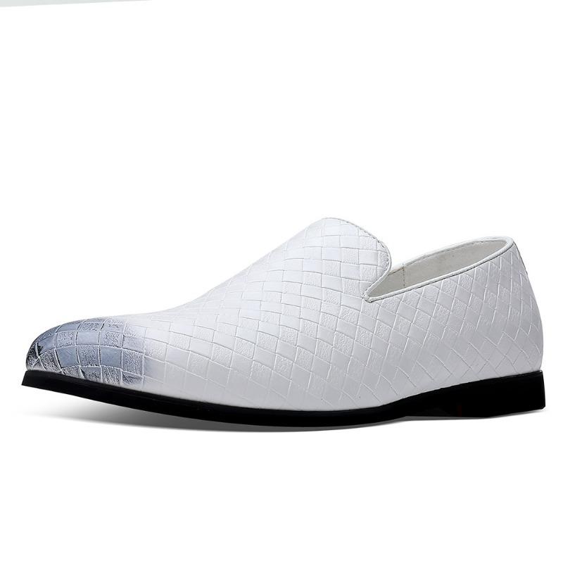 Luxury Men Shoes Braid Loafers Breathable Leather Casual Shoes Plus Size Driving Flats Moccasins Slip On Business Oxfords Shoes