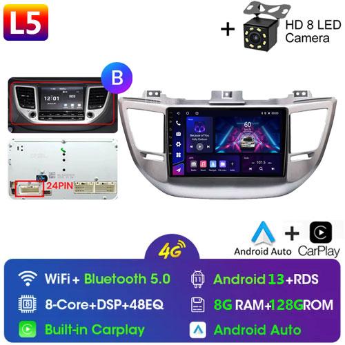 Fortress Voice Wireless CarPlay Android Auto Radio for Hyundai IX35 Tucson 3 2015 - 2018 4G Car Multimedia GPS 2din