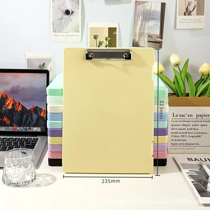 Folder A4 Double clip Writing Board Pad,Student Board Clip Exam Paper ClipStorage Box Learning Material Storage Artifac