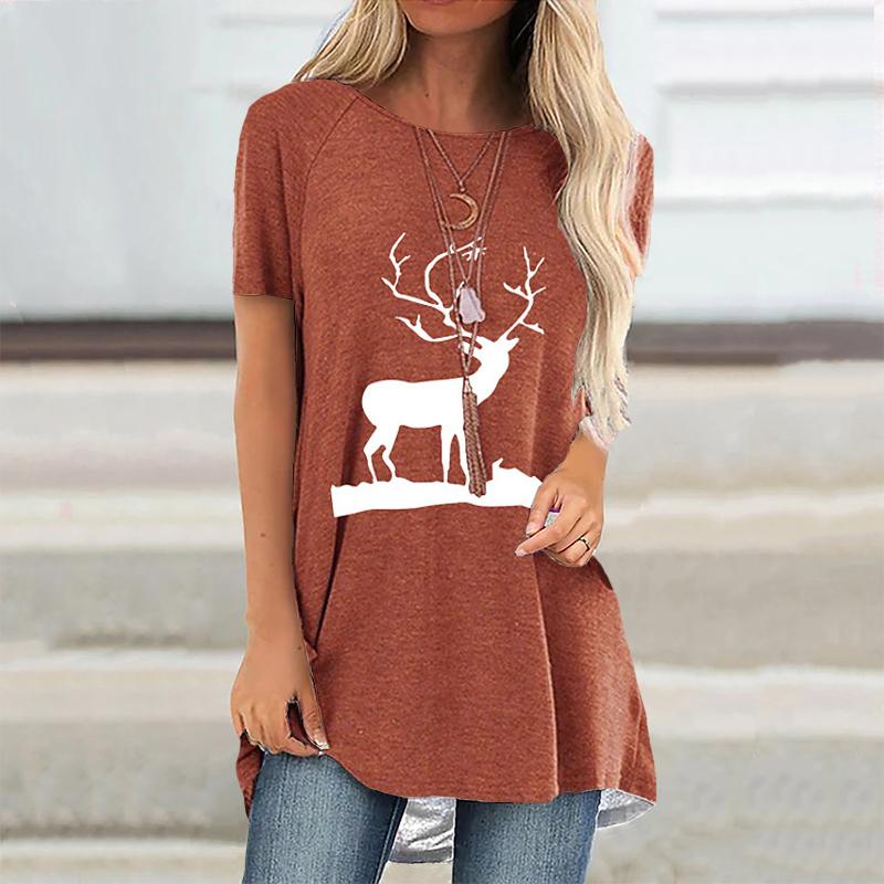 Vintage Raglan Sleeves Fashion T Shirts Ladies Casual Beautiful Ladies Printed Short Sleeves Comfortable Tops XS-8XL
