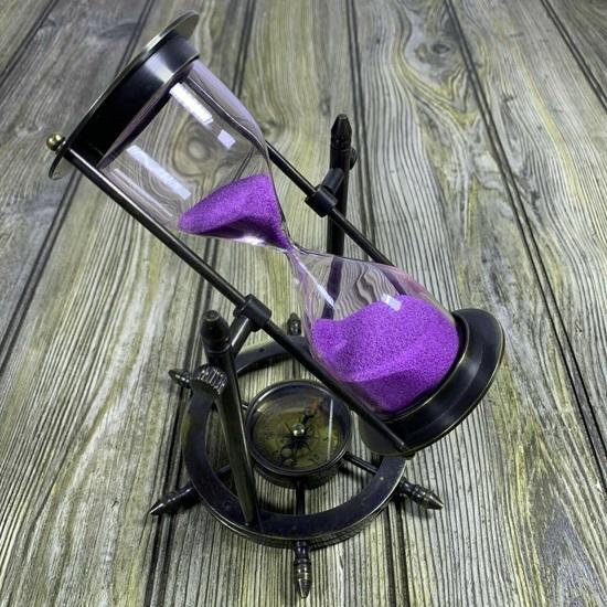 

Песочные часы из латуни, компас, песочные часы, домашний декор, офисный декор, настольный предмет