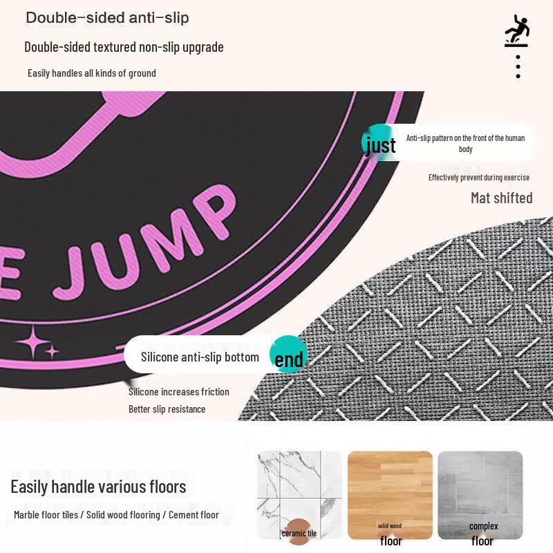 Brangdy Round Silent Jump Rope Mat with Shock Absorption