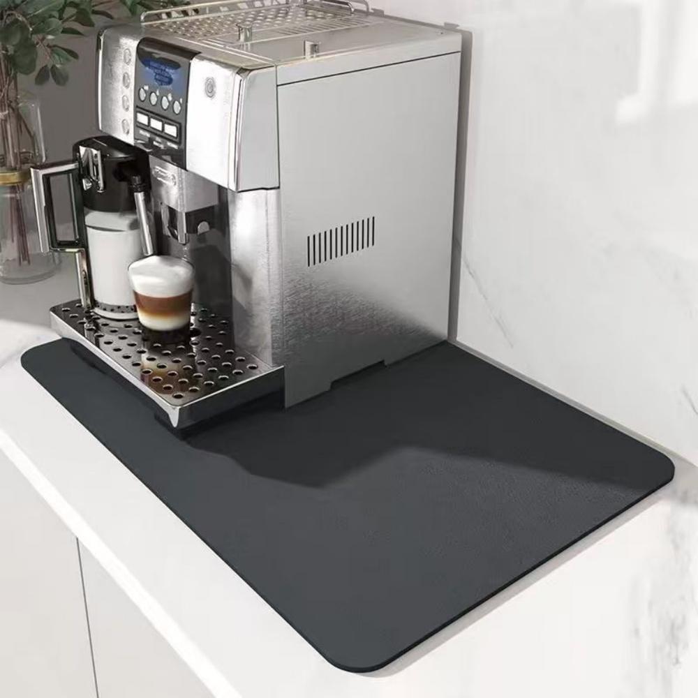 Super absorbent kitchen utensil waterproof draining pad coffee plate drying pad heat insulation and anti-slip pad utensil mat 30x40 cm темно-серого 2830₽