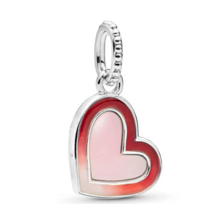 Red Cherry Apple Heart Charm Bead Charms Dangle European Authentic Snake Compatible With Copper Bracelets Necklaces Bead Charms Ideal For Diy Jeweller