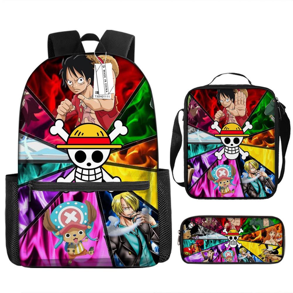 Popular Animation Backpack Student Schoolbag Boys Messenger Bag Girls Pencil Case