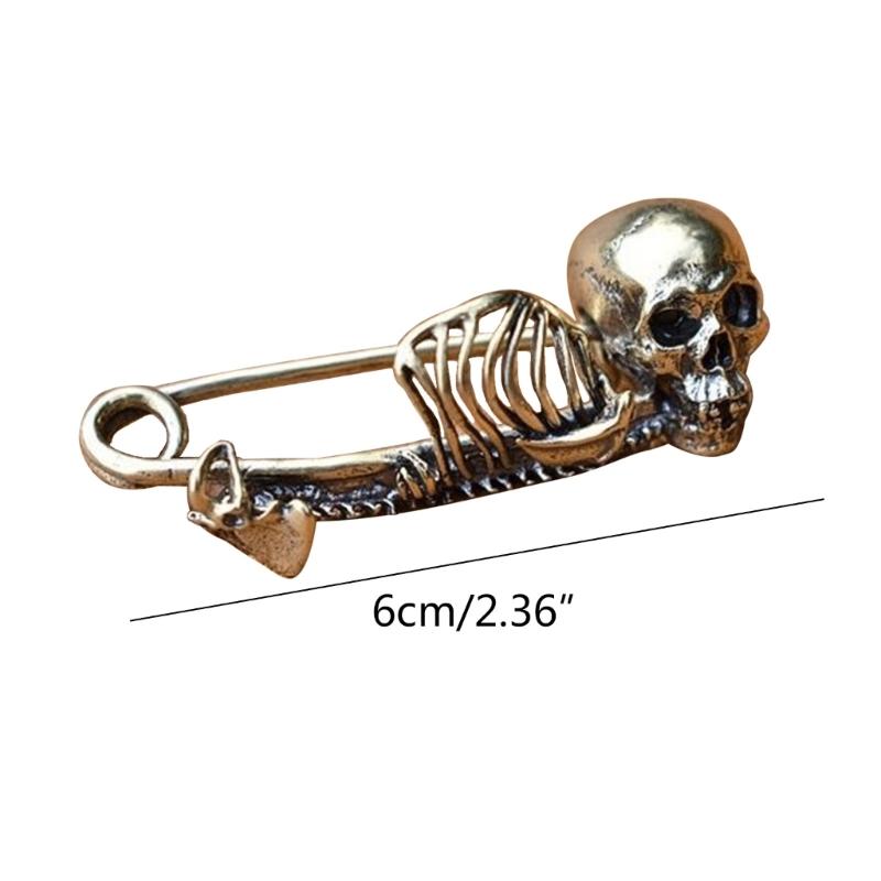 Skull Enamel Pin Badge Brooch Couple Jewelry Gift Scarf Dress Lapel Pin Ornament