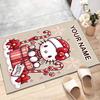 Custom HelloKitty Mat Personalized Name, Polyester Washable Indoor Entryway Rug, Gift for Christmas, Easter, Thanksgiving Day