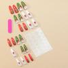 Long Wearable Santa Claus Gift Box Manicure: Removable Christmas Nail Patches