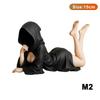 Mysterious Statue Gothic Death Black Robe Queen Figure Bookshelf Sculpture 3D Printed Spooky Sitting Statues Desktop Ornaments