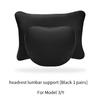 OULEX For Tesla Model 3 Y Flocking/Leather Car Seat Neck Pillow Soft Memory Neck Pillow High-Quality Headrest Lumbar Support