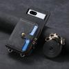 Google Pixel 9A Leather Case with Card Holder & Lanyard