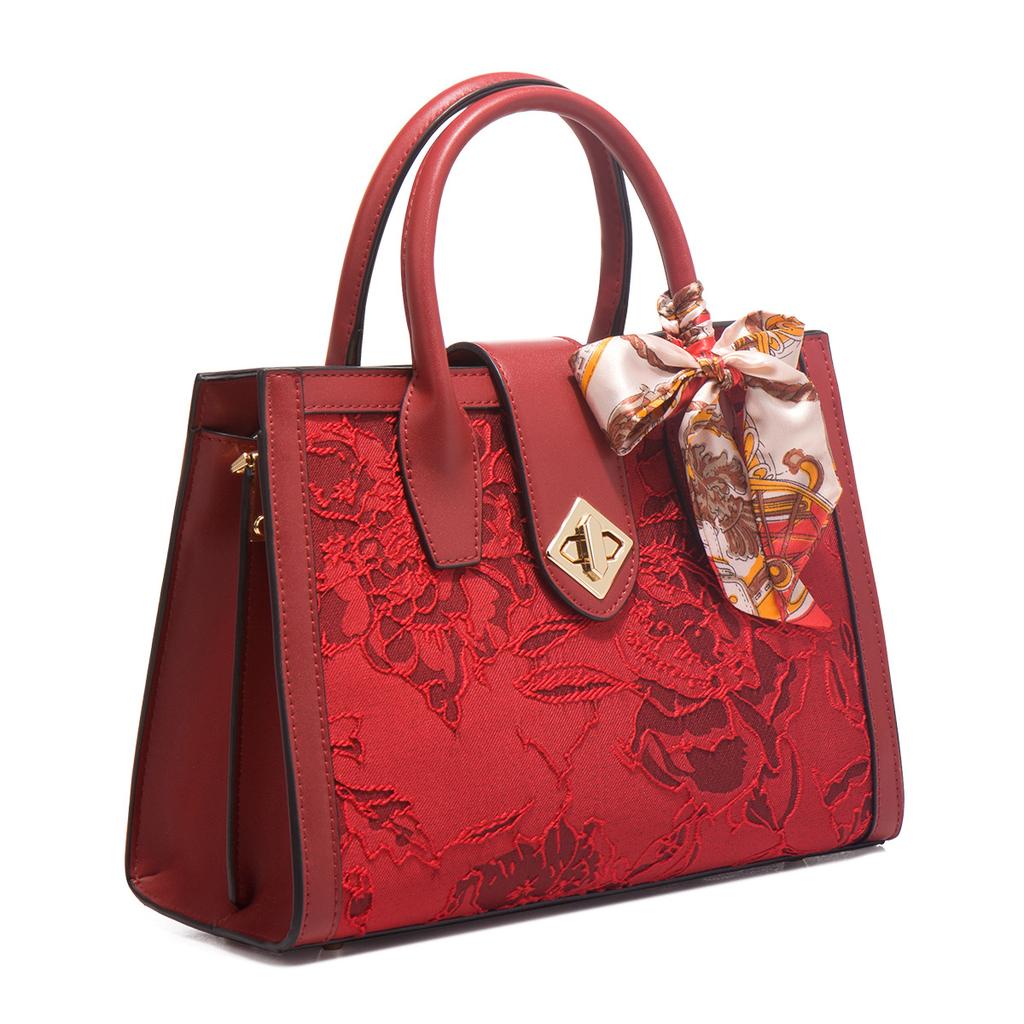 Red Large-Capacity Handbag, Wedding Gift, Bride Middle School Mother Bag, Mother-In-Law Wedding Bag