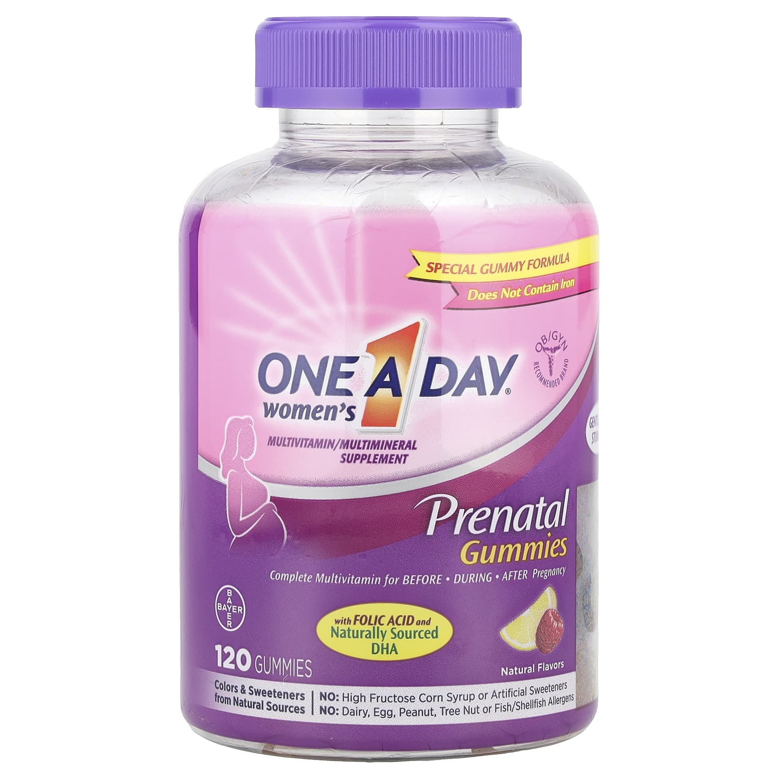 

One-A-Day, Women s Pregnancy Gummies, with Folic Acid and Dha, 120 Gummies