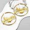 Custom Name Earrings Stainless Steel Personalized Hoop Earrings Fashionable and Exquisite Daily Party Wear Women's Jewelry