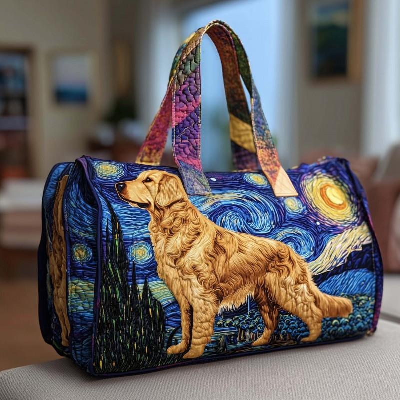 3D Dog Quilted Padded Travel Bag Fashion Print Yoga Tote Women