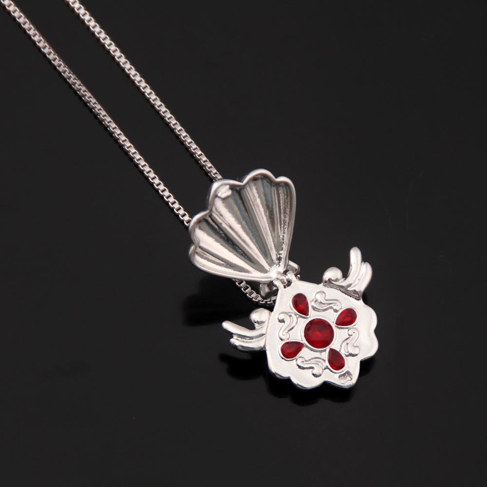 Colar Melody da Sereia Pingente de Desenho Animado Com Concha Multicolorida Para Fãs de Anime