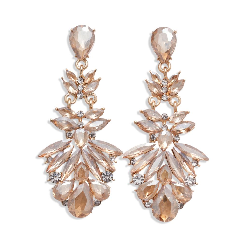 Light Luxury Style Drop-shaped Earrings, Palace Style, Fashionable, Exquisite and High-end Earrings