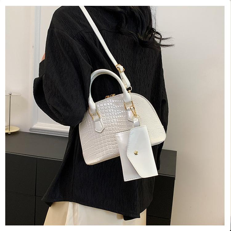 Women's Faux Leather Shell Bag Fashionable Single Shoulder Crossbody Bag Casual Handbag
