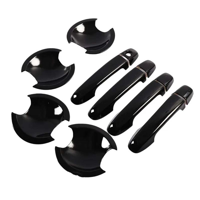 Door Handle Cover For Toyota Yaris Vitz XP130 2012-2017 Glossy Black Carbon Fiber Car Side Trim Sticker Styling Accessories