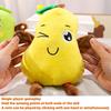 Interactive Plush Musical Toy with Motion Sensor Pear Shaped Design Soft Fabric for Kids Play and Learning Activities