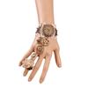 Women Bracelet Ring in 2 Colors with Gear Clock Wrist Guard and Adjustable Ring with Long Bracelet Women Cosplay Props