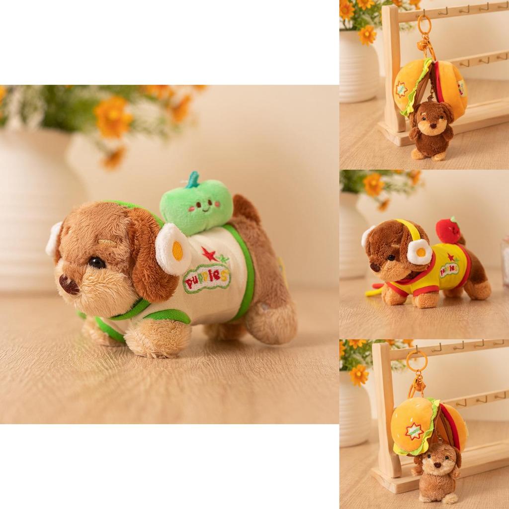 Plush Dachshund Dog Keychain With Soft Short Plush For Bag Decoration And Gift