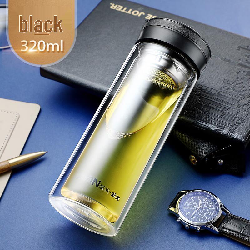 Fuguang Portable Double-Walled Glass Tea Infuser Bottle