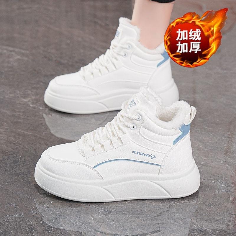 Winter velvet high-top platform sports shoes casual thickened warm cotton shoes board shoes