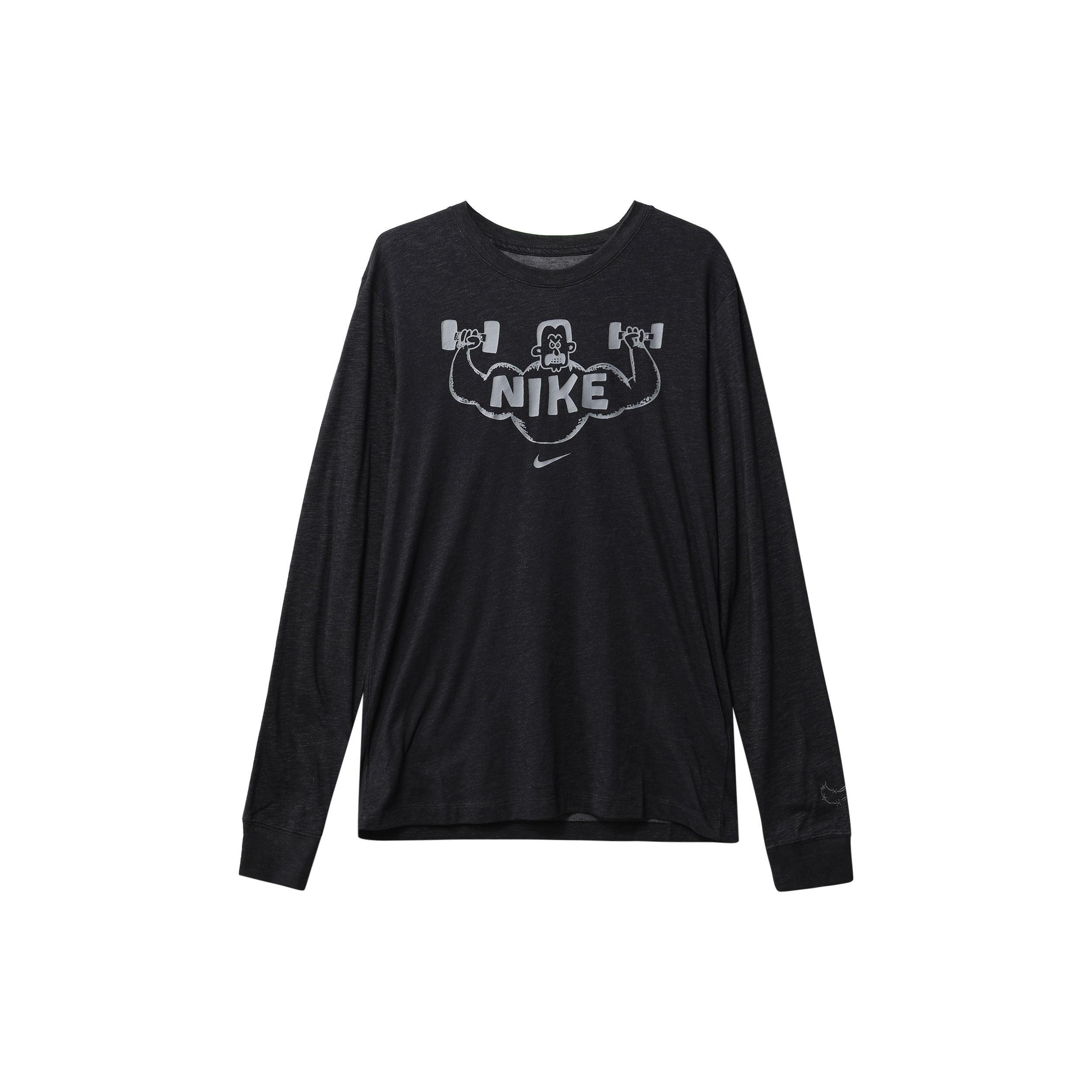 

Мужская футболка с круглым вырезом и длинными рукавами Nike Alphabet Animal Pattern, черные FJ2405-010 L