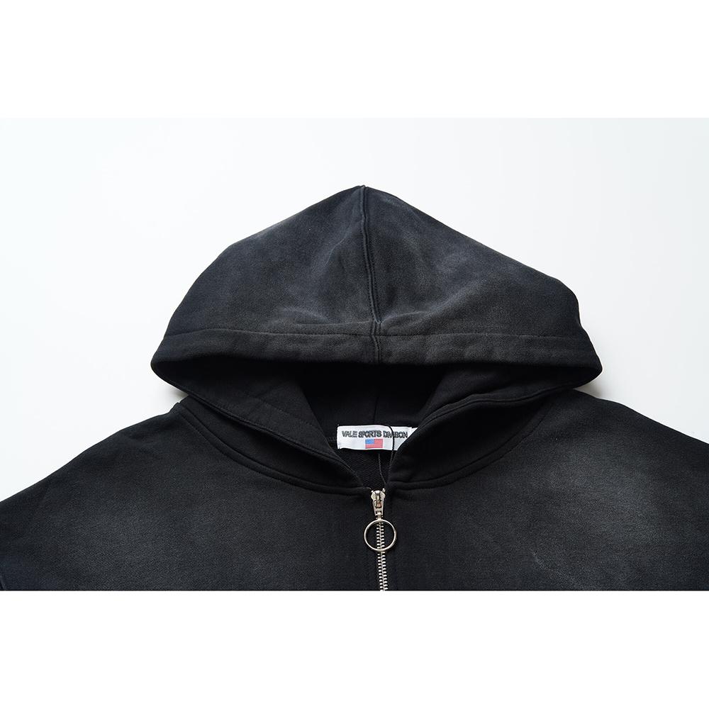 V122 Vale Forever SAND GARDEN ZIP UP HOODIE Vyšívaný Módní Kardigan Mikina