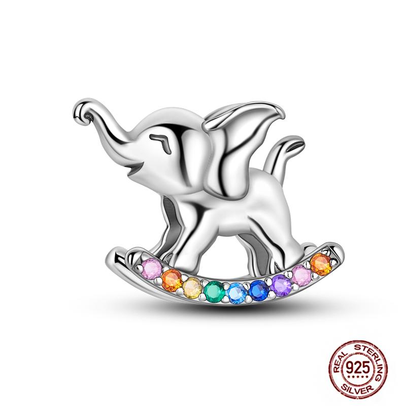 Fit Original Pendant Animal Charmscopper Pink Heart Pet Cat Dog Blue Owl Squirrel Beads Bracelet Women Diy Birthday Jewelry