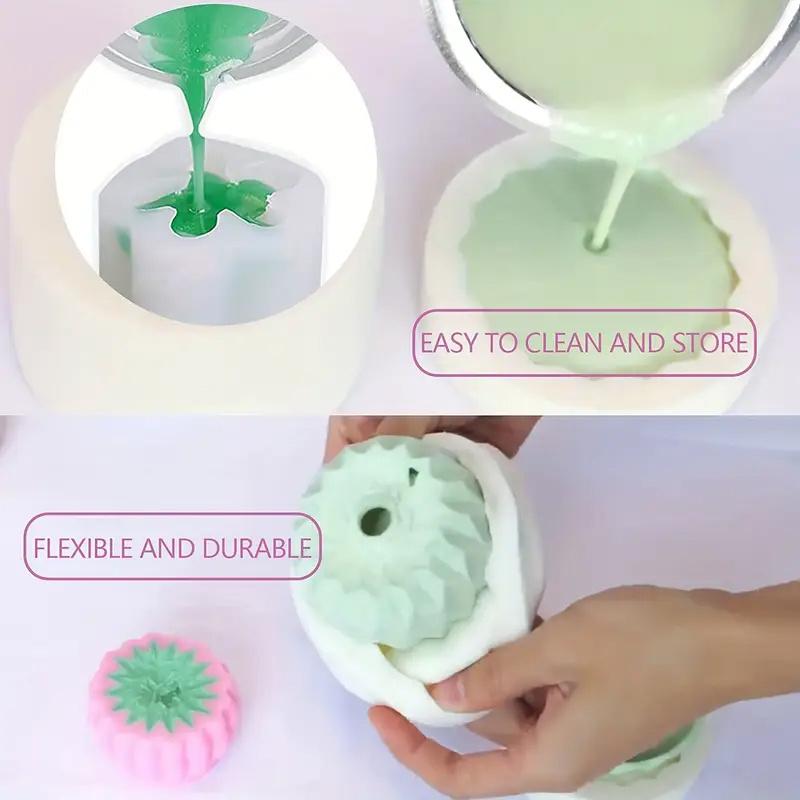 Molde de Silicona para Plantas Suculentas DIY de 9 piezas - Molde de Silicona para Velas de Cactus, Molde de Silicona Hecho a Mano para Plantas, Arte y Decoración de Resina