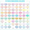 LBW 72 Macaron Pastel Colored Pencils Set Soft Core Macaron Colors for Adults Coloring Books Kids Beginners Blending Shading Sketching