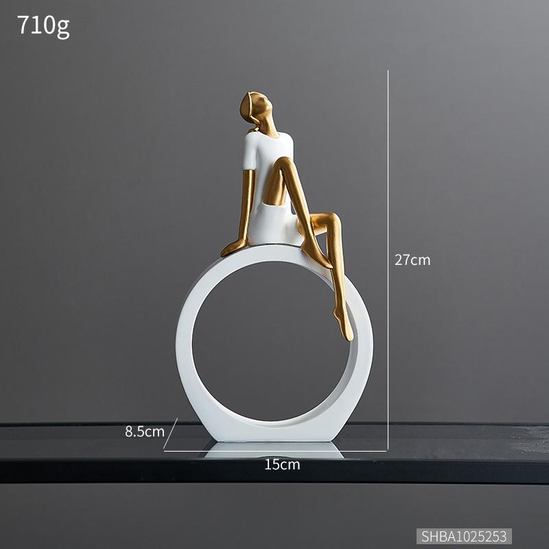 

Легкие роскошные украшения для дома Изделия из смолы Статуэтки для чтения Украшения для гостиной Абстрактные фигуры Настольные аксессуары