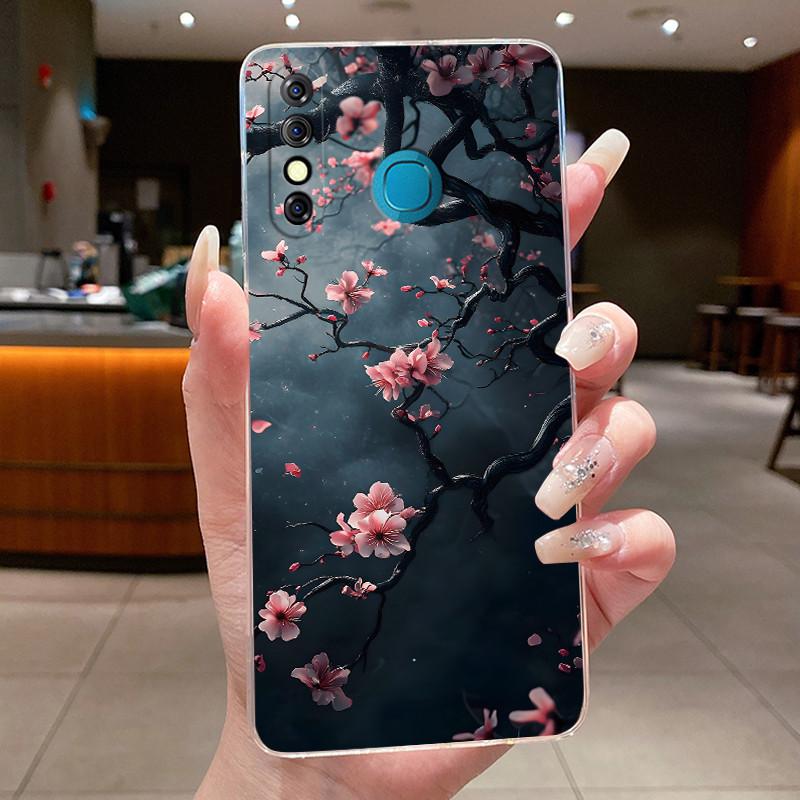 

For Infinix Hot 8 Case X650 X650C X650B X650D Silicone Fashion Butterfly Flower Clear Back Cover For Inifnix Hot8 Pro Phone Case Infinix Hot 8