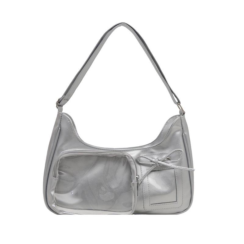 Cross-border Girls Anime Ita Bag - Large Capacity Transparent Button Shoulder Bag