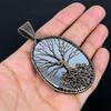 Shungite Pendant, 999 Copper Wire Wrapped Gemstone Jewelry, Handmade Tree Of Life Pendant, For Mother Day