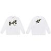 BAPE-Style Heavyweight Cotton Crewneck Sweatshirt Mens Oversized Streetwear Pullover Fall