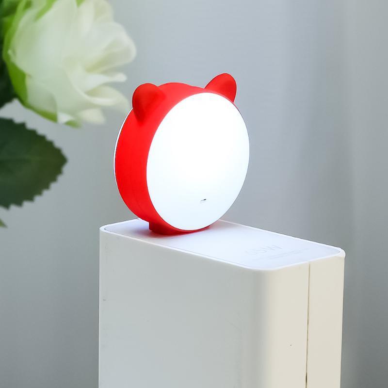 Lovely Cat USB Rechargeable Night Light Bedroom Bedside Night Lamp Voice Control Remote For Kids Baby Gift LM