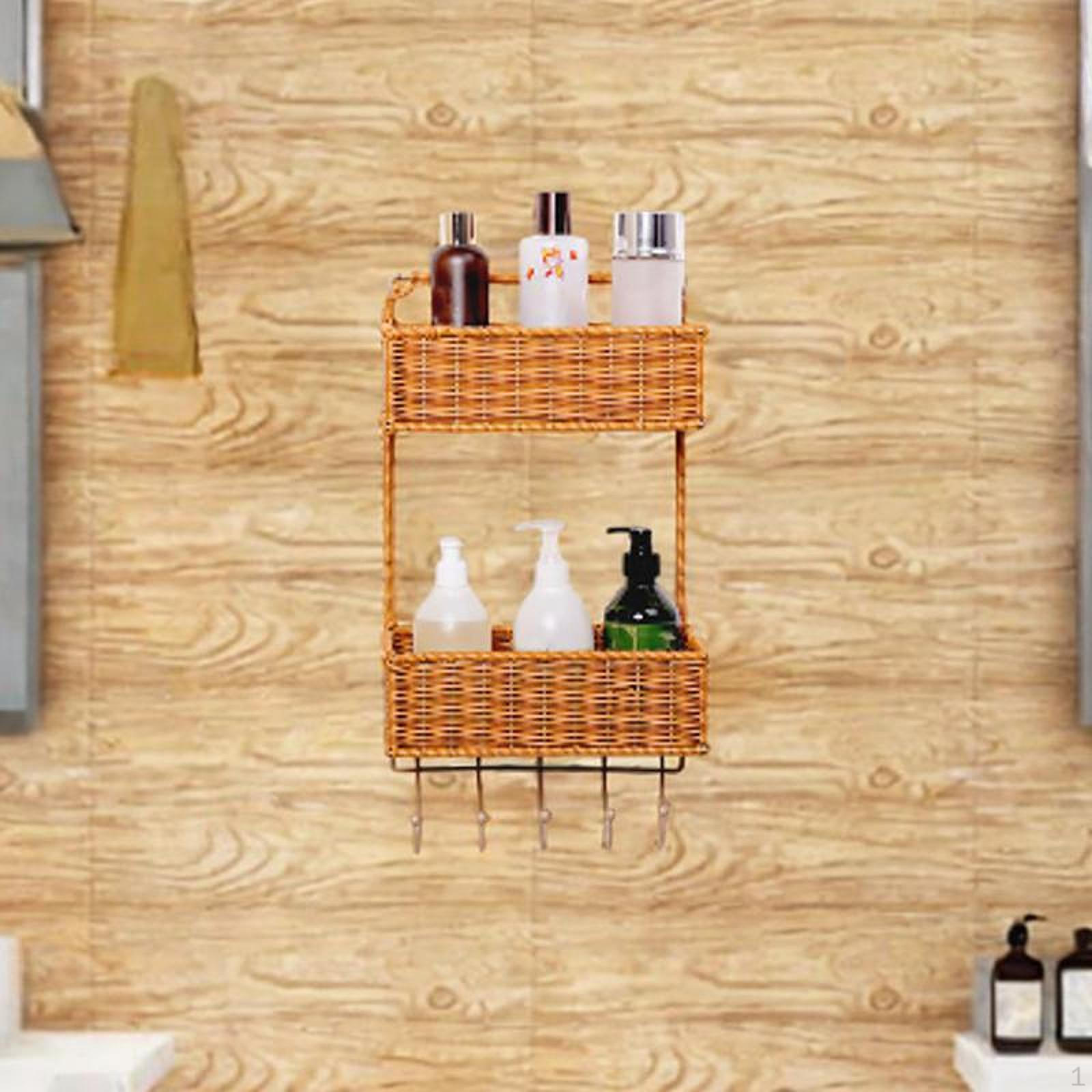 

Level Wall Basket for Kitchen and Bathroom Use коричневий