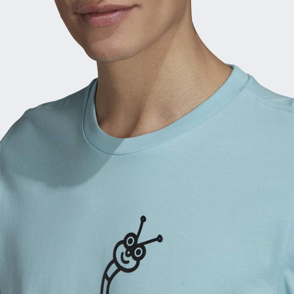 Adidas Originals Worm Tee T Shirt Men's Light Blue GN2156