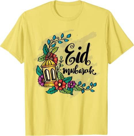 Eid Fitr Muslim Clothing Kids Eid Mubarak TShirt Happy EidMubarak Eid Al Adha Tee Short Sleeve Blouses Family Matching Tops