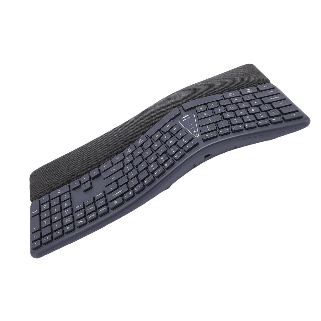 Wireless Ergonomic Keyboard Split with Cushioned Wrist Rest USB Connectivity USB C Rechargeable